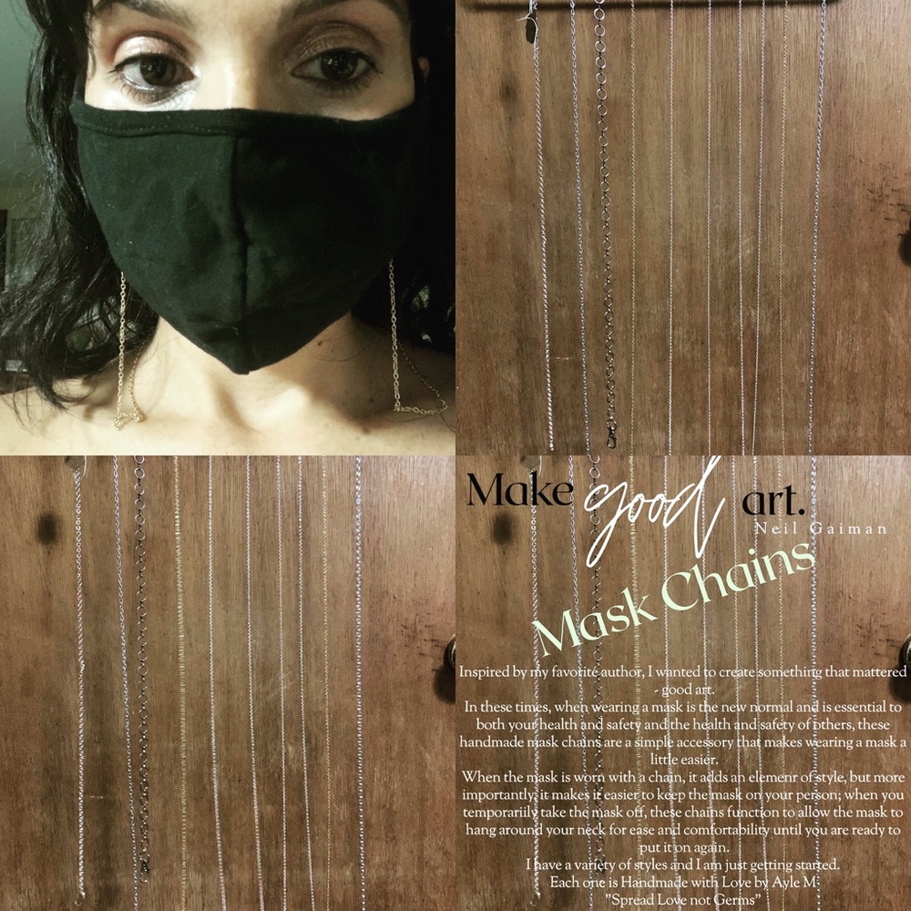😷 (3/$25) Mask Chain - The "Silver Fish" - Picture 6 of 8
